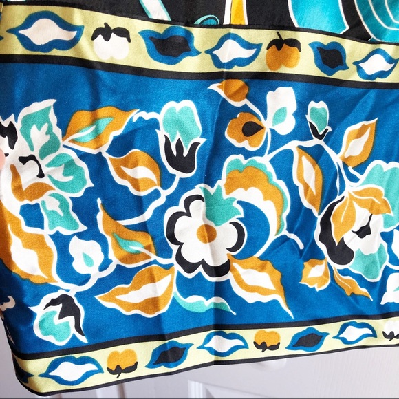 Hale Bob Colorful Print 100% Silk Boho Mini Dress / Tunic Top - Picture 6 of 11